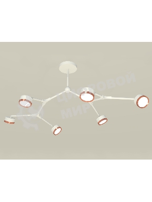 Светильник Ambrella light XB9055153/6 SWH/PPG белый песок/золото розовое полированное GX53 (C9055, N8126)