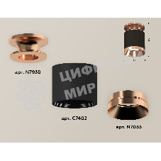 Светильник Ambrella Light XS7402121 SBK/PPG черный песок/золото розовое полированное MR16 GU5.3 (N7930, C7402, N7035)