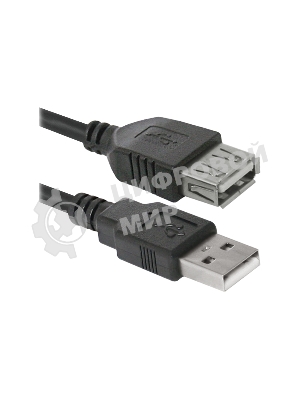 Кабель USB Defender USB02-10 USB2.0 AM-AF, 3.0м