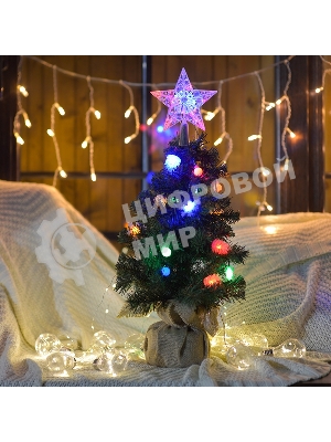 Гирлянда светодиодная Neon-night универсальная с насадками (шарики, снежинки, елочки) 30 LED МУЛЬТИКОЛОР, 4,4 метра с контроллером