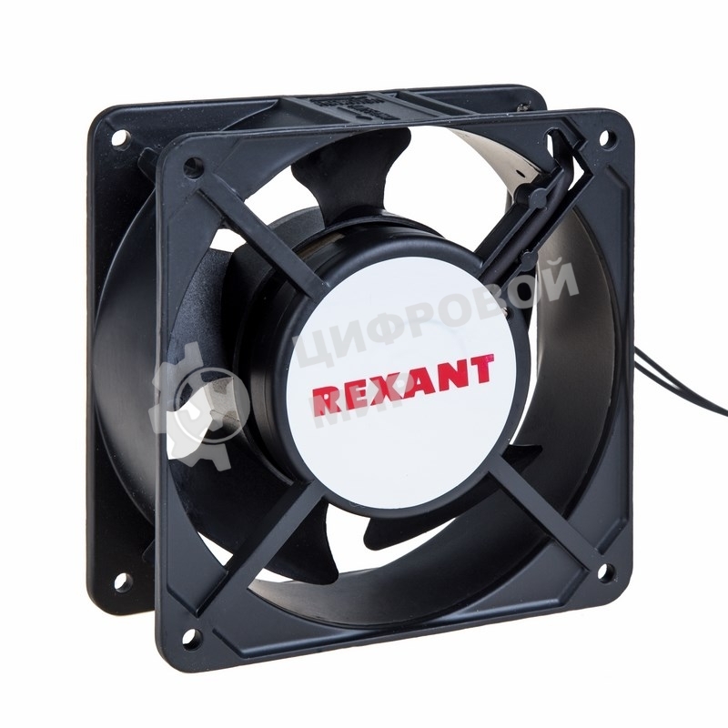 Вентилятор для корпуса Rexant RХ 12038HSL 220VAC черный, 120 мм, 2700 об/мин, 45 дБ, 2 pin