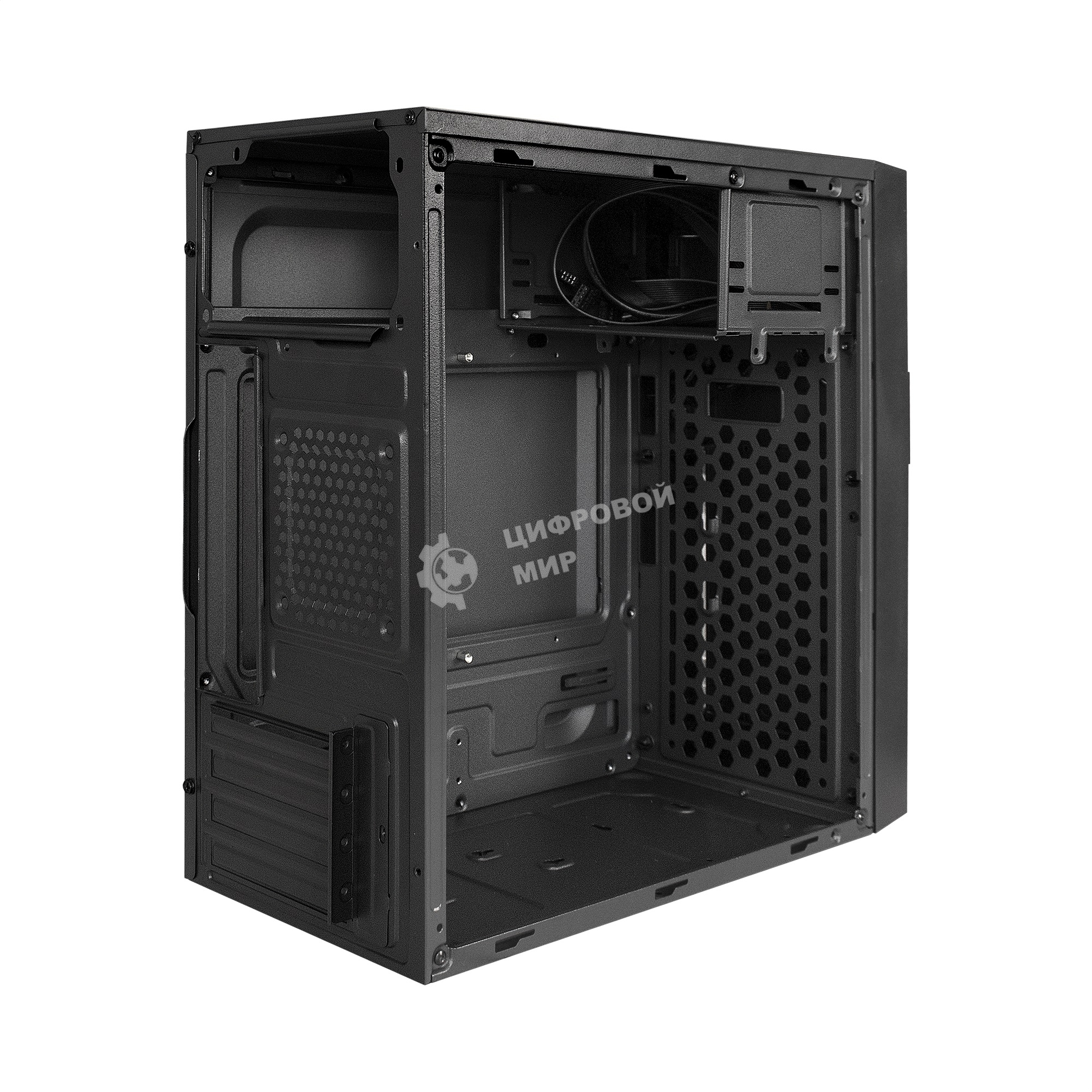 Компьютерный корпус Minitower ExeGate EX291139RUS BAA-105-01 (mATX, без БП, 2*USB, аудио, черный)
