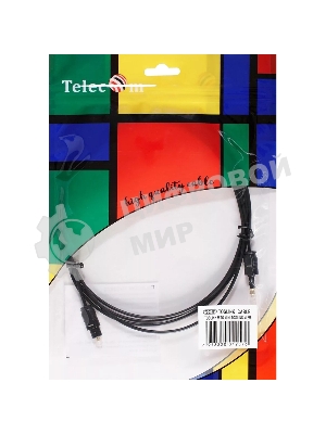 Оптический кабель (Toslink)-M -- >(Toslink)-miniM,2m, Telecom TOC2023-2M