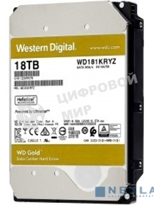 Жесткий диск Western Digital SATA 18Tb 7200RPM 6Gb/S 512MB GOLD WD181KRYZ