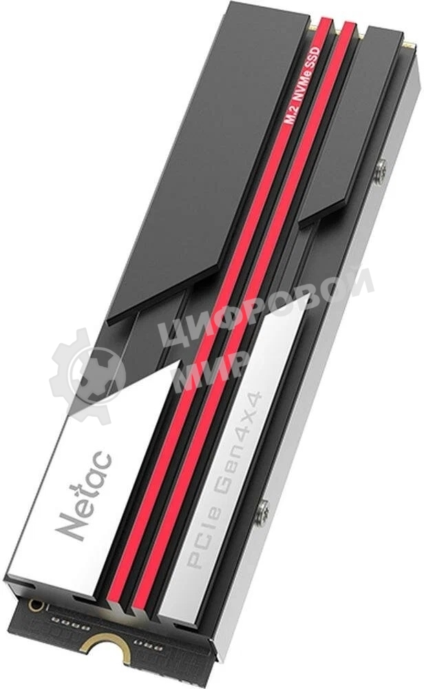 Накопитель SSD Netac NV7000-T, 4Tb, M.2 2280, PCIe 4.0 x4, NVMe, R/W 7300/6700, с радиатором