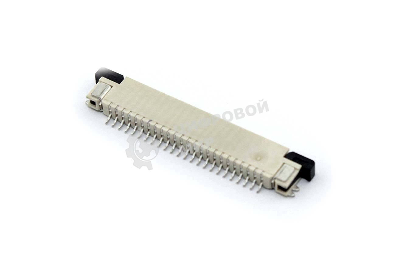 Разъем FPC Half Coverage Top Contact 0.8K-BS-24PWB 24 pin высота 2мм шаг 0,8мм