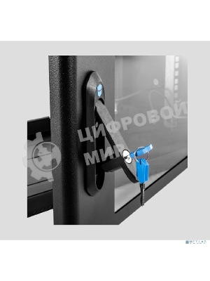 Шкаф коммутационный ЦМО (ШРН-6.500-9005) настенный 6U 600x500 мм пер. дв. стекл 200 кг черный 470 мм 180 град.