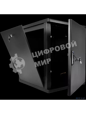 Шкаф телекоммуникационный ЦМО настенный разборный 15U (600 x 520) съемные стенки, дверь металл, черный (ШРН-М-15.500.1-9005)