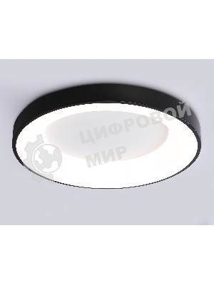 Потолочный светодиодный светильник Ambrella light FZ1403 BK черный IP20 48W 3000K-6500K D500*50 (ПДУ ИК)