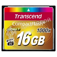 Флеш карта Transcend Ultimate TS16GCF1000/CF (Compact Flash)/16 ГБ/UDMA 7, VPG 65/160 МБ/с
