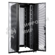 Шкаф серверный ЦМО ШТК-СП-42.8.12-48АА-9005 42U 800x1200 мм пер. дв. перфор. задн. дв. перфор. 2-хст. 2 бок. пан. 1350 кг черный