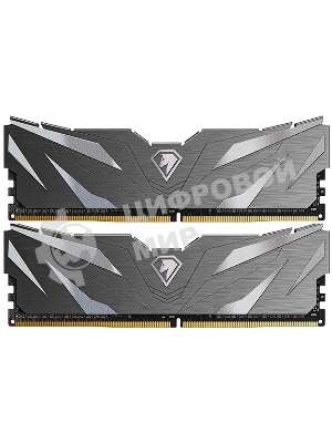Оперативная память NETAC, DDR4, 16GB (2x8GB), 3200MHz, CL16, DIMM, с радиаторами, черный