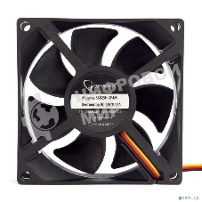 Вентилятор для корпуса Gembird 80x80x25, гидрод., тихий, 3 pin/4pin Molex, провод 30 см