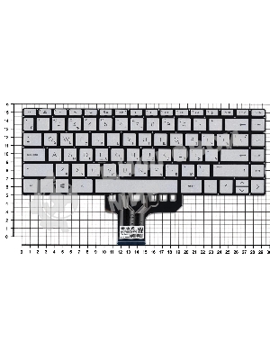 Клавиатура для ноутбука HP Pavilion 13-AN серебристая