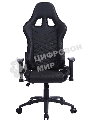 Кресло Cactus CS-CHR-0099BL черный, экокожа, подголовник