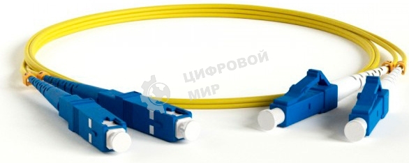 Патч-корд оптический TWT (TWT-2LC-2SC/SU-1.0). дуплексный. LC/UPC-SC/UPC. SM. 1.0 м