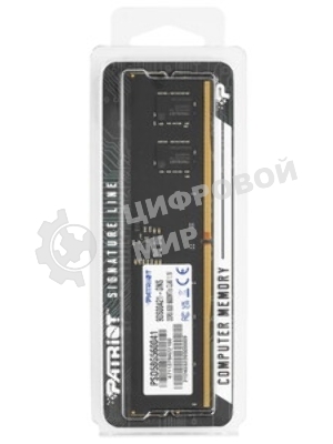 Оперативная память Patriot Signature, DDR5, 8GB (1x8 GB), 5600 MHz, CL46, DIMM