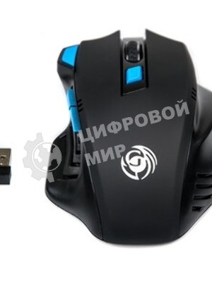 Мышь беспроводная Dialog Gan-Kata MRGK-14U черный, 1600 dpi, радиоканал, USB, кнопки - 6