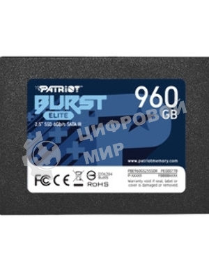 Накопитель SSD Patriot Burst Elite, 960Gb, SATA, 2.5