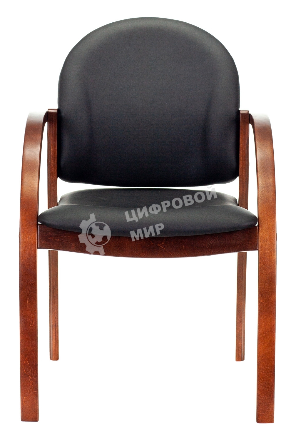 Стул Бюрократ ДЖУНО черный, искусственная кожа