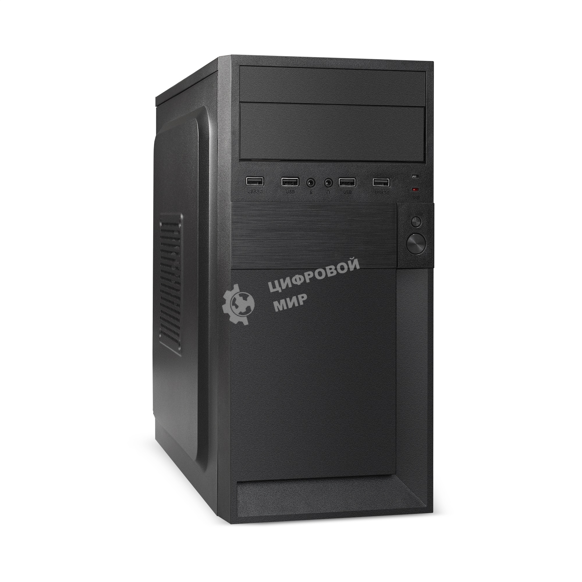Компьютерный корпус Minitower ExeGate EX291143RUS BAA-105-01-AA500 (mATX, БП AA500 с вент. 8см, 2*USB, аудио, черный)