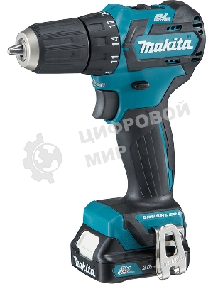 Дрель-шуруповерт Makita DF332DWAE, 12 В, 2 Ач, 35 Нм, бесщеточный