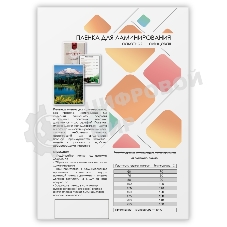 Пленка для ламинирования A5, 154х216 (80 мкм) глянцевая 100 шт, Гелеос LPA5-80