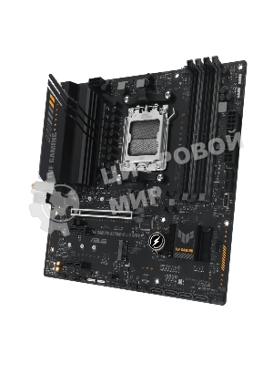 Материнская плата ASUS TUF GAMING A620M-PLUS WIFI, AM5, AMD A620, 4xDDR5, 4xSATA, 2xM.2, 1xPCIe 4.0 x16, 2xPCIe x1, 2xDP, 1xHDMI, 1x 2.5Gb LAN, 4xUSB-A 2.0, 2xUSB-A 3.2 Gen 1, 3x3.5 мм, 7.1, mATX