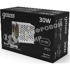 Блок питания LED STRIP PS 30Вт 12В Gauss 202003030