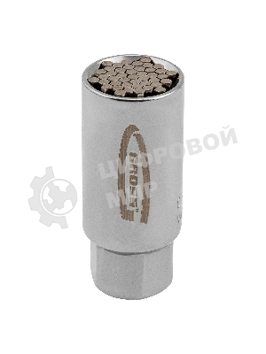 Головка торцевая Gross 13191 многоразмерная CrV 6-21 мм под квадрат 3/8