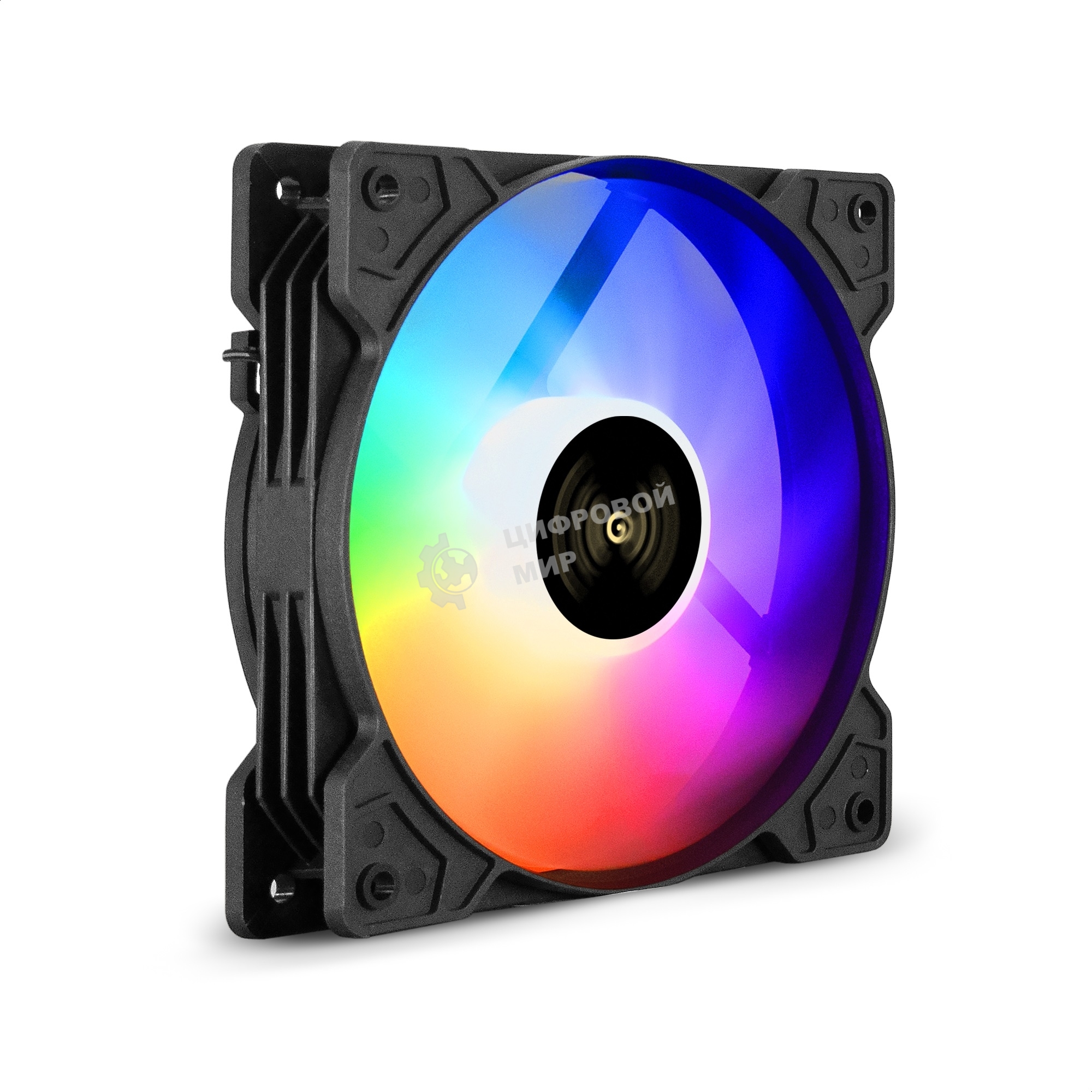 Вентилятор для корпуса ExeGate EX12025H6PMY-PWM.ARGb черный, 120 мм, 1200 об/мин, 33 дБ, 6 pin