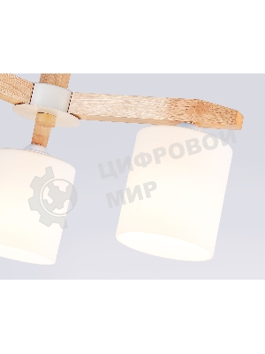 Светильник Ambrella light TR83112/3 WH/LW белый/светлое дерево E27/3 max 40W D580*320