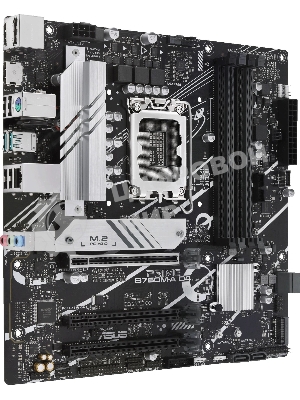 Материнская плата ASUS PRIME B760M-A D4-CSM, LGA 1700, Intel B760, 4xDDR4, 4xSATA, 2xM.2, 3xPCIe 4.0 x16, 1xPCIe 4.0 x4, 1xPCIe x1, 2xHDMI, 1xDP, 1x 2.5Gb LAN, 2xUSB-A 3.2 Gen 2, 4xUSB-A 2.0, 3x3.5 мм, 7.1, mATX