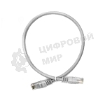 Патч-корд TWT UTP кат.5e, с заливными колпачками, 0.3 м, серый