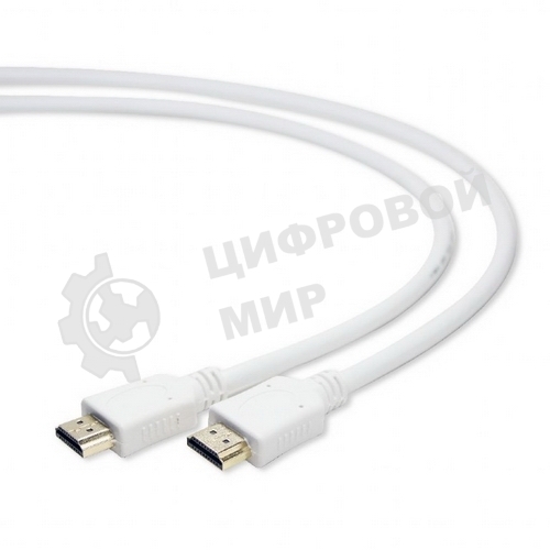 Кабель Cablexpert HDMI CC-HDMI4-W-6, 19M/19M, v2.0, медь, позол.разъемы, экран, 1.8м, белый, пакет