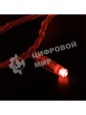 Гирлянда Neon-night Нить 10м, эффект мерцания (каждый 5-ый), прозрачный ПВХ, 230В, Красный