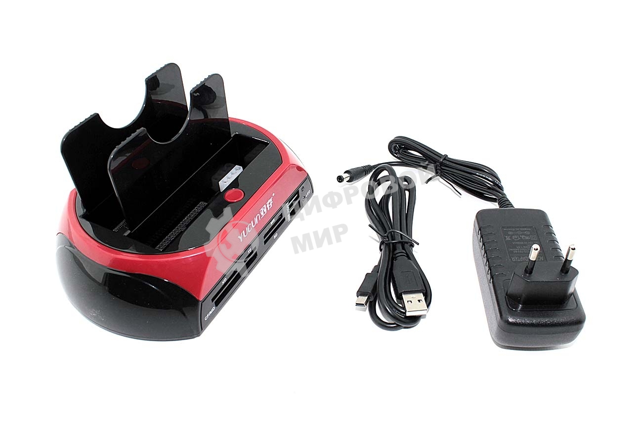 Адаптер-переходник (стакан) для HDD SATA/IDE USB 2.0 + кардридер