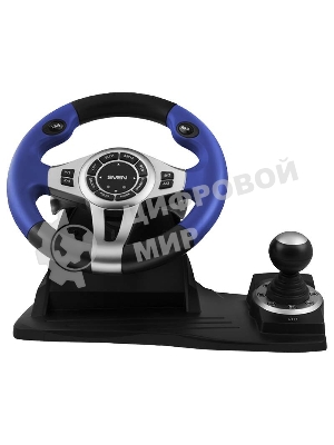 Руль черный SVEN GC-W600 (виброотдача, педали, джойстик, 12 кн., USB)