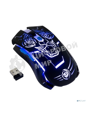 Мышь беспроводная Dialog Gan-Kata MRGK-12UR черный, 1600 dpi, радиоканал, USB, кнопки - 6