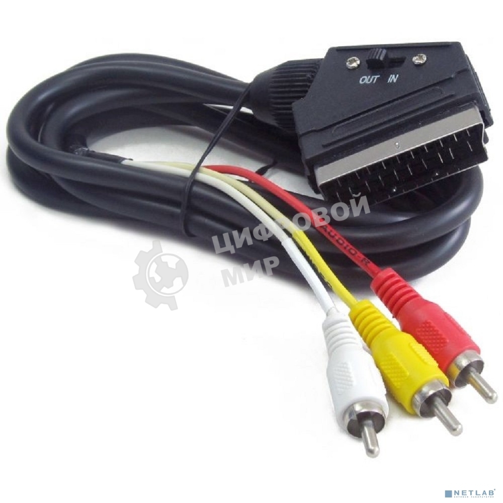 Кабель аудио/видео Gembird 1 x RCA x 3 (male)/1 x SCART (male), 1.8 м