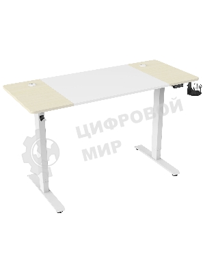 Стол компьютерный Cactus CS-EDL-WWD столешница МДФ дуб молочный каркас белый