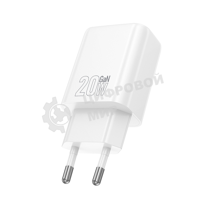 Зарядное устройство Hoco 20Вт, 3А, QC3.0/PD, 1xUSB, 1xType-C, N61, белый, коробка