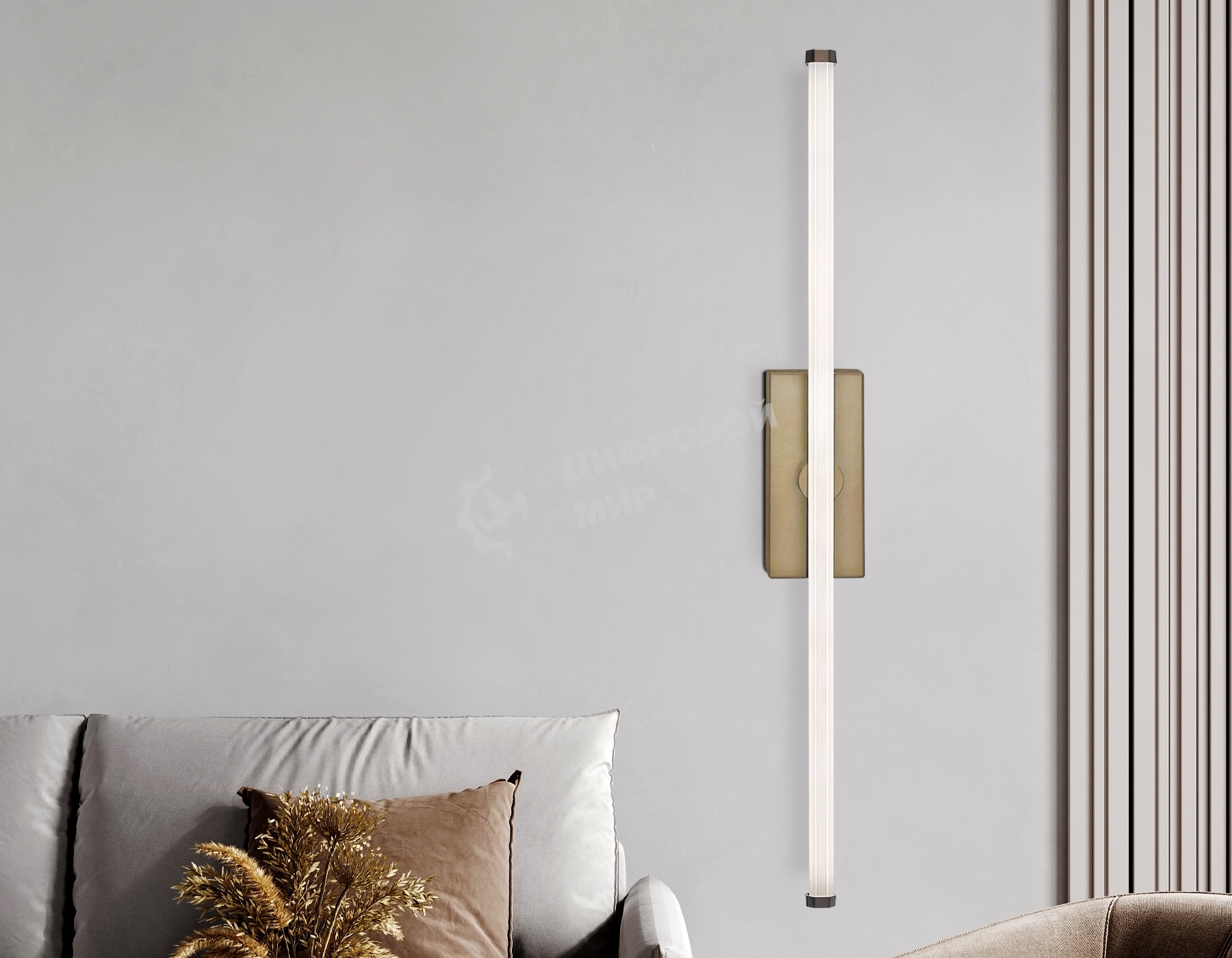 Настенный светодиодный светильник Ambrella light FL6113 CF кофе 9W 3000K-6400K 410*45*080