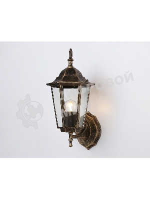 Уличный настенный светильник Ambrella light ST2012 GD/BK/CL золото/черный/прозрачный IP54 E27 max 40W 360*150*210