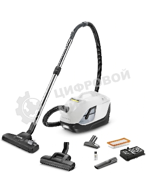 Пылесос Karcher DS 6 Plus белый/черный, 350/650 Вт, уборка влажная/сухая, пылесборник контейнер 2 л