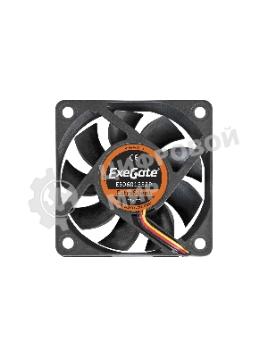 Вентилятор для корпуса ExeGate ExtraSilent ES06015S3P черный, 60 мм, 2500 об/мин, 17 дБ, 3 pin