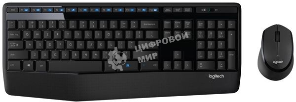 Комплект клавиатура + мышь Logitech MK345 клав:черный мышь:черный USB 2.0 беспроводная Multimedia