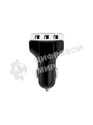 Зарядное устройство в прикуриватель Rexant 3 x USB, 1000mA, черный