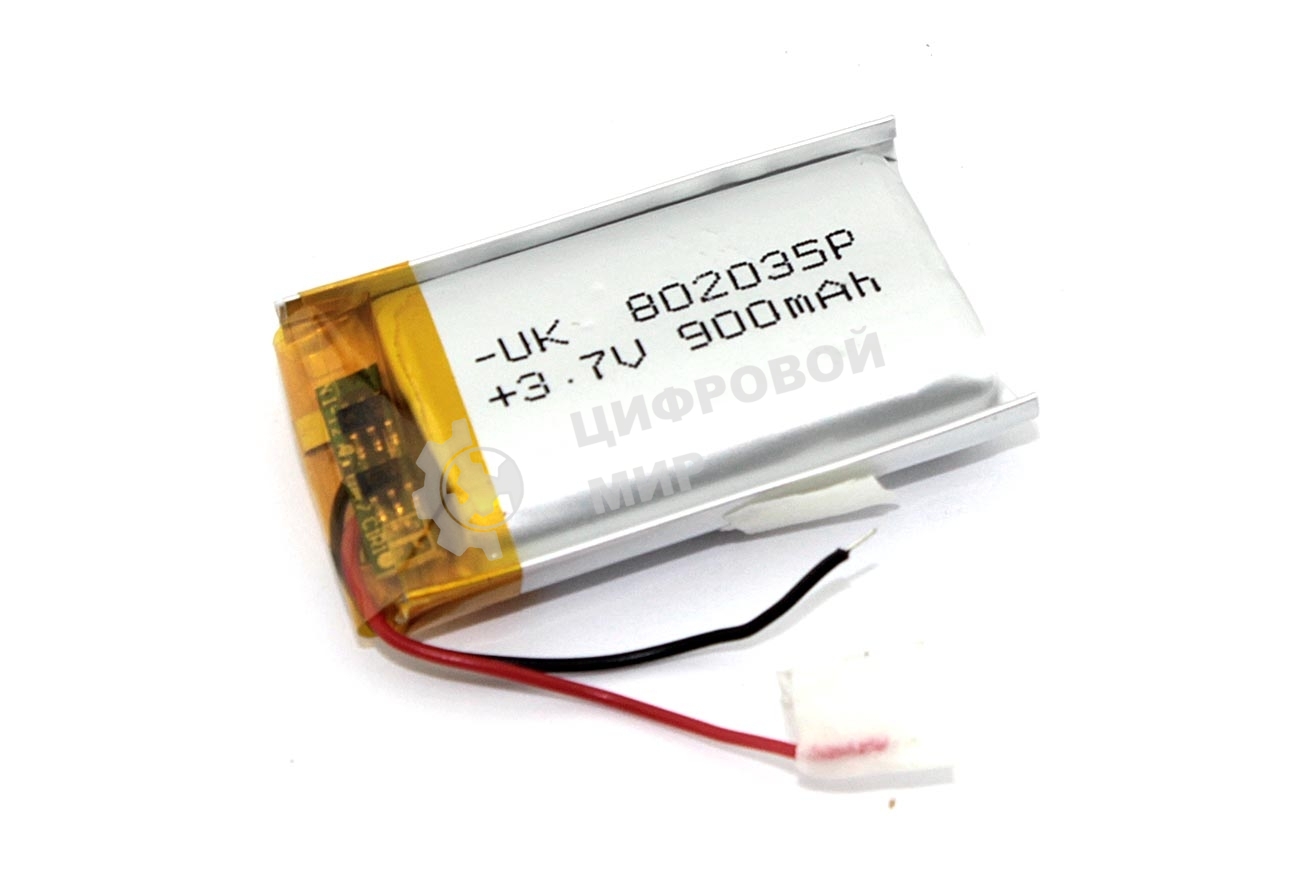 Аккумулятор Li-Pol (батарея) 8x20x35мм 2pin 3.7V/900mAh