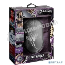 Мышь проводная Defender Sin'Sister GM-933 черный, 7200 dpi, USB, кнопки - 6